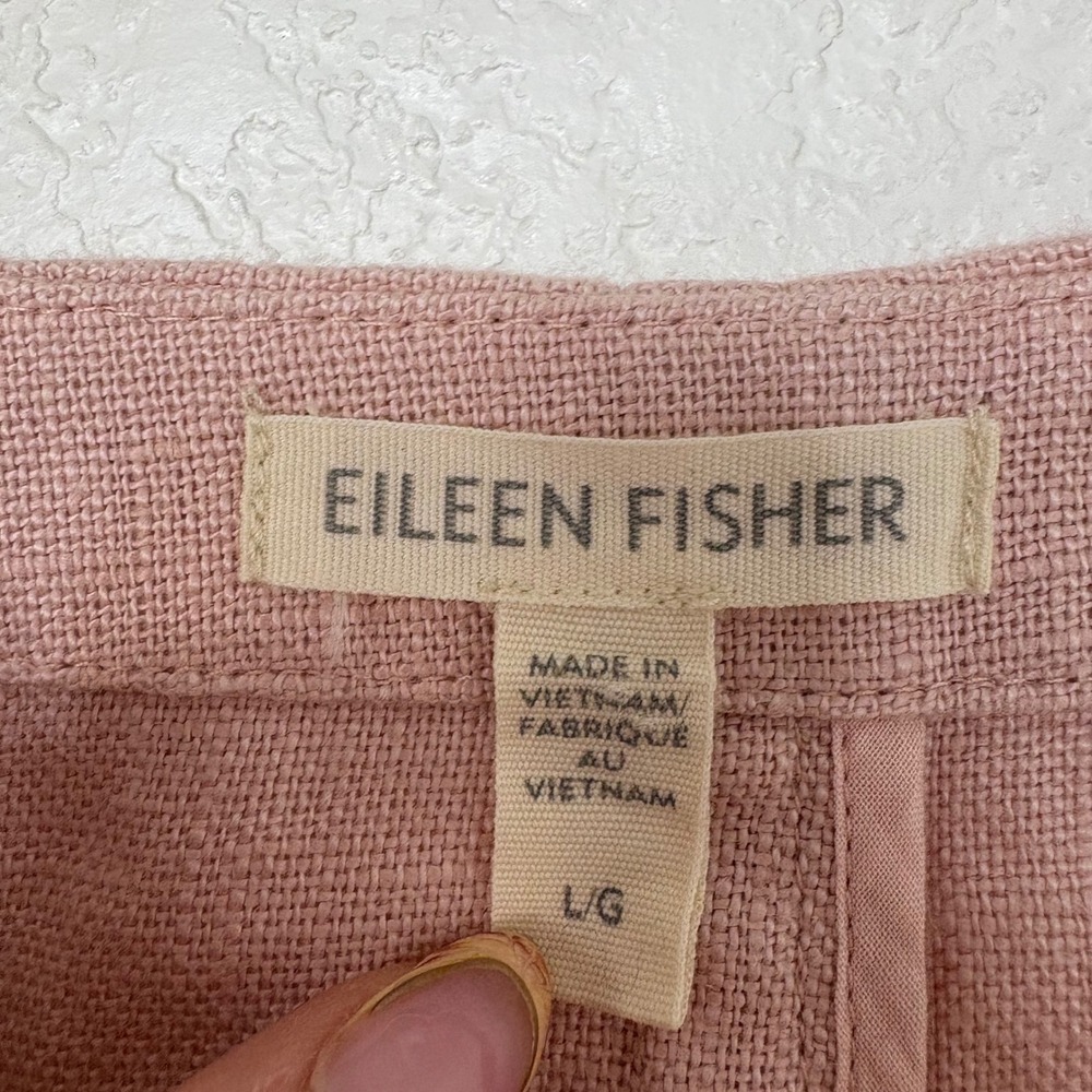 Eileen Fisher Pink Linen Women's Jacket - Picture 4 of 7